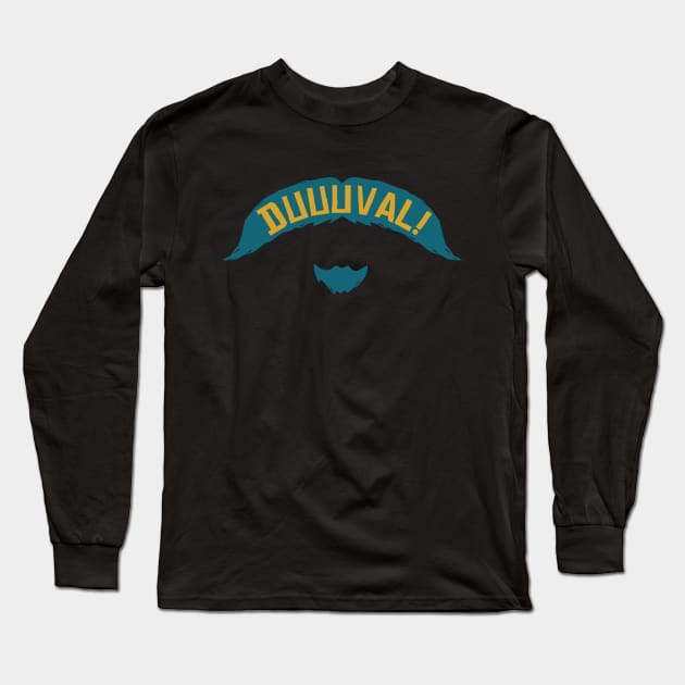 DUUUVAL Mustache - Black Long Sleeve T-Shirt by KFig21